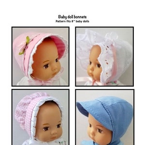 PDF Baby doll bonnets fit 8" baby dolls, such as Caring for Baby