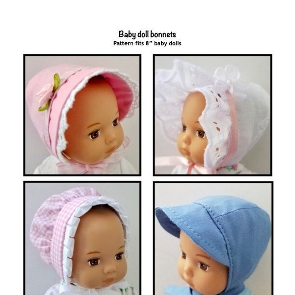 PDF Baby doll bonnets fit 8" baby dolls, such as Caring for Baby