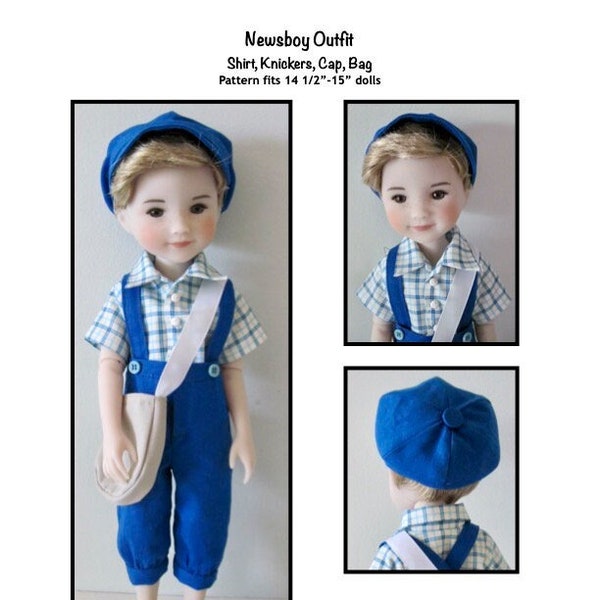 PDF Newsboy pattern fits 14 1/2"-15" dolls