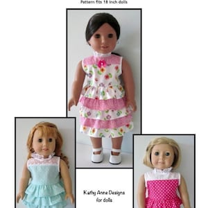 PDF Ruffled blouse, tunic or dress fits 18&quot; dolls, such as American Girl
