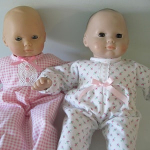 PDF Baby doll sleepwear pattern fits 15 dolls, such as Bitty Baby image 2