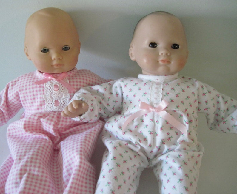 PDF Baby doll sleepwear pattern fits 15 dolls, such as Bitty Baby image 2