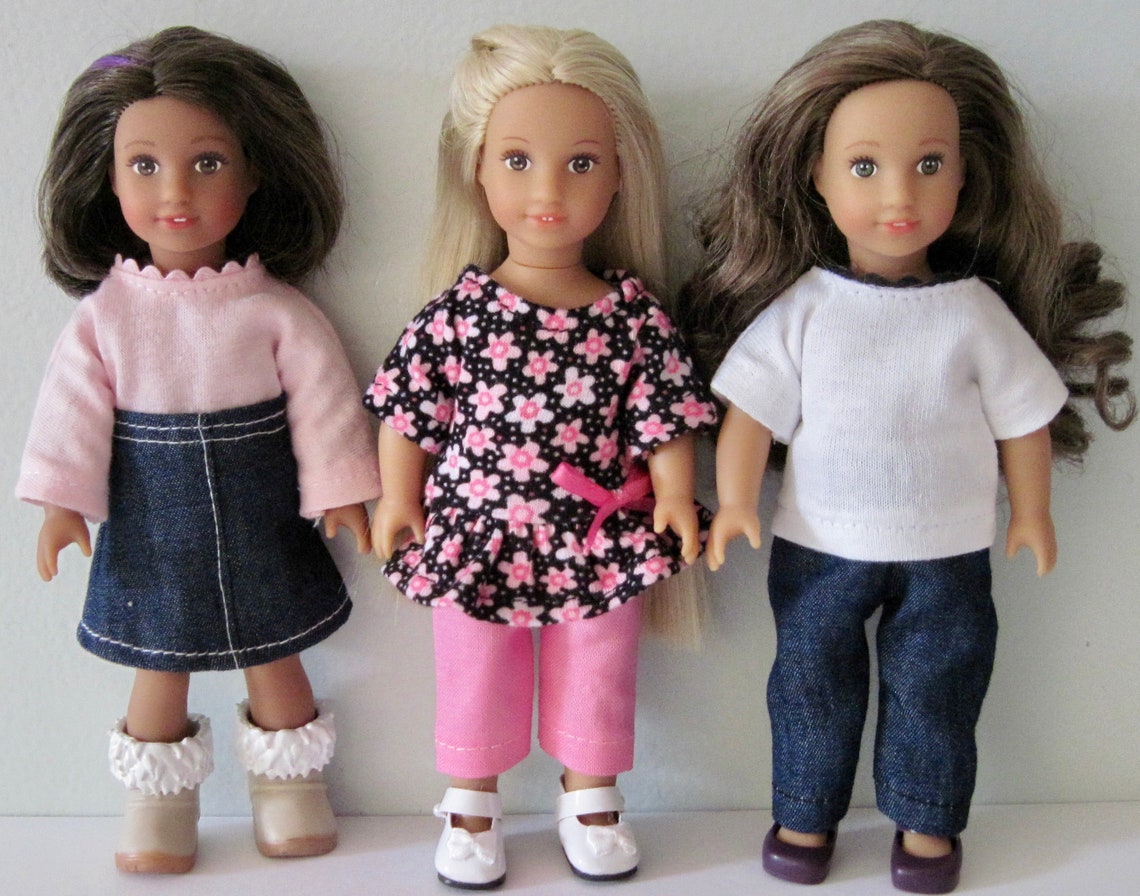 PDF Mini Doll Separate Sewing Pattern Fits 6 and 6 1/2