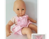 PDF Ruffled sunsuit pattern fits 15" baby dolls, such as Bitty Baby