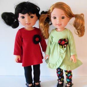 Long sleeved tunics PDF sewing pattern fits 14 1/2 dolls image 7