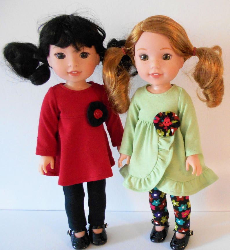 Long sleeved tunics PDF sewing pattern fits 14 1/2 dolls image 7