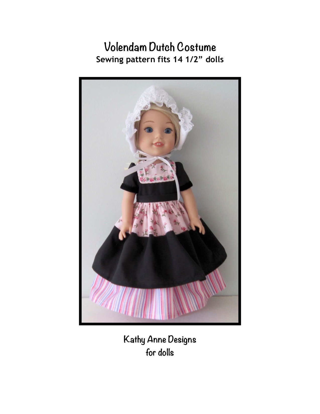 PDF Volendam Dutch costume pattern fits 14 1/2 dolls Etsy