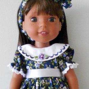 Dress and headband PDF sewing pattern for 14 1/2 dolls image 5