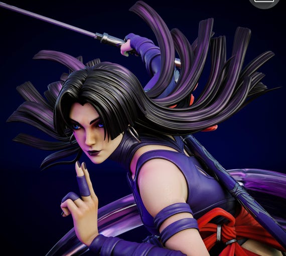 Psylocke From Marvel Rivals Figurine – 3D STL Fan Art (instant