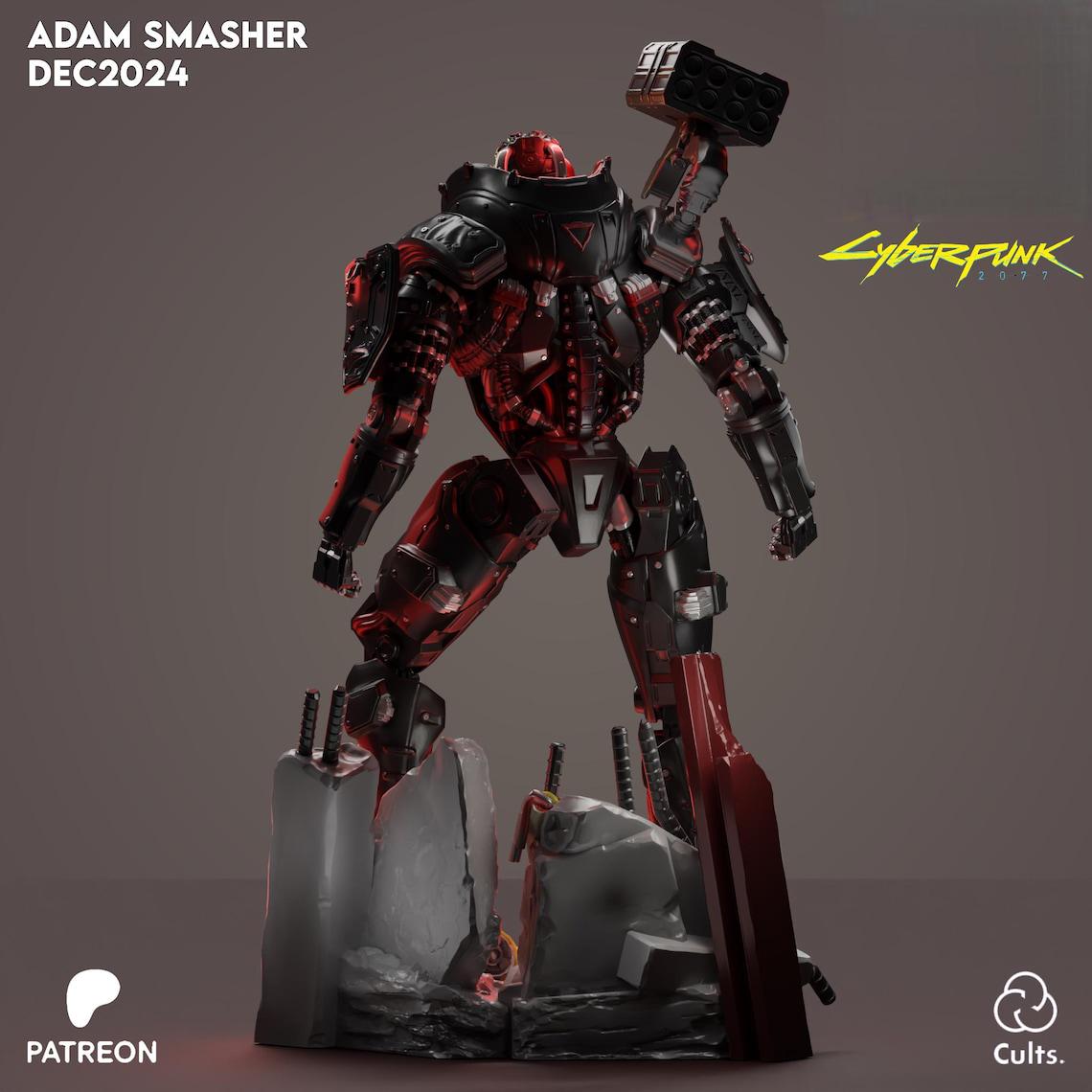 Adam Smasher From Cyberpunk 2077 Figurine – 3D STL Fan Art