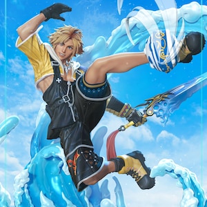 Tidus From Final Fantasy X | 3D STL File | Resin Stl File | FDM Stl File | Instant Download STL | Fan Art Figurine