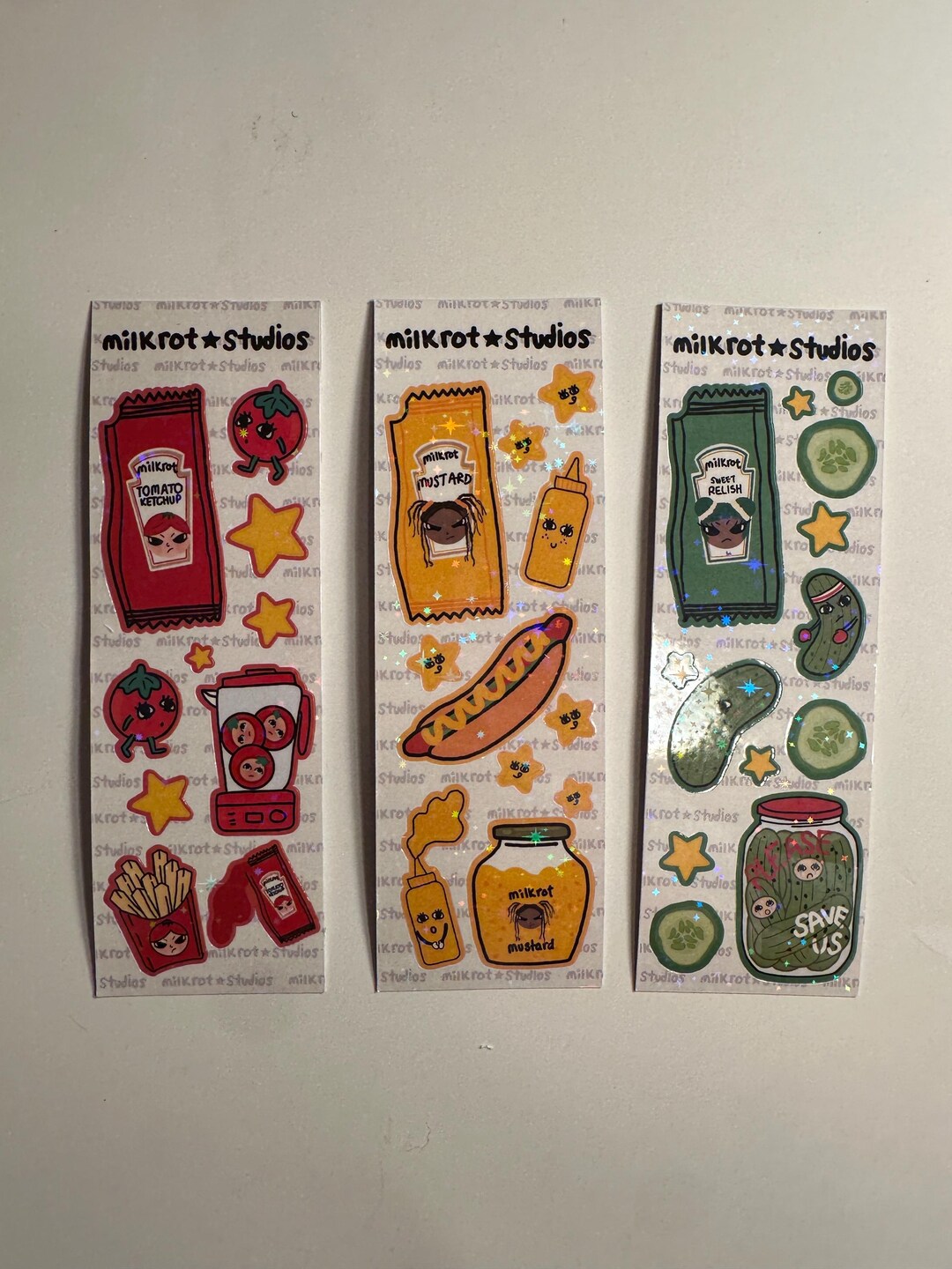 Condiment Sticker Sheet | Waterproof Vinyl Stickers - Etsy