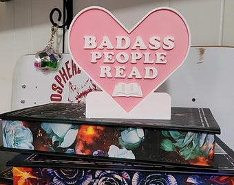 Badass People Read Book Shelf Sign