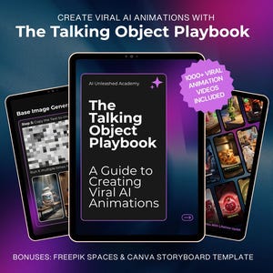 The Talking Object Playbook - A Guide to Creating Viral AI Animations PLUS 1000+ Reels Bundle Viral for TikTok/Instagram Faceless Marketing