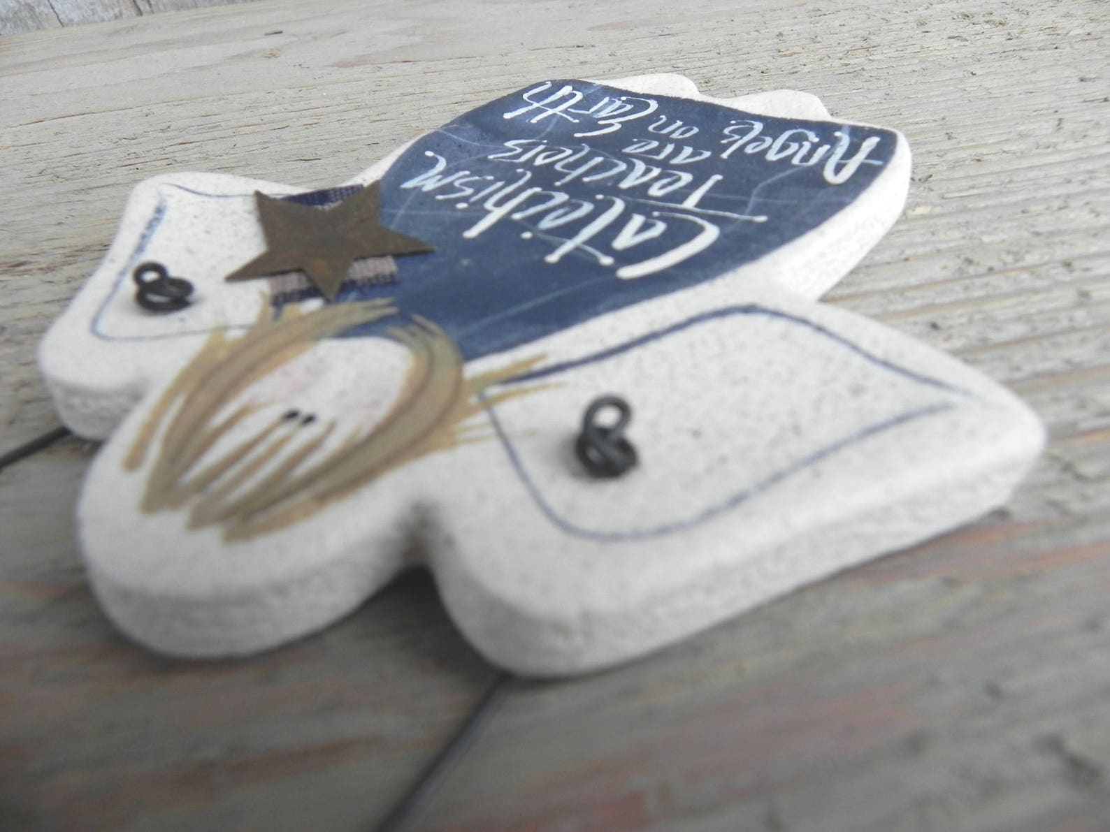 Catechism Teacher Gift Idea Salt Dough Angel Ornament / Etsy