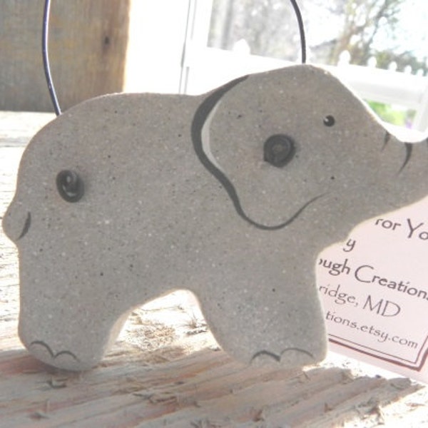 Mini Elephant Salt Dough Ornament