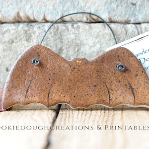 Brown Bat Salt Dough Halloween Decoration Ornament