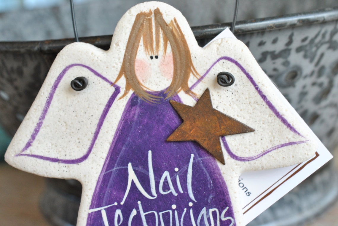 Nail Technician Birthday Christmas Gift Salt Dough Ornament / Etsy