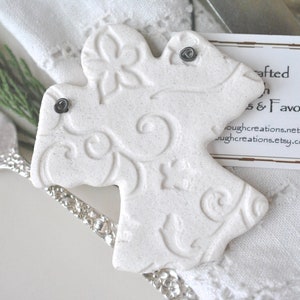 Baptism Favor Personalized Minimalist Angel Baby Shower Cute Christening Gifts Guardian Angel Salt Dough Ornaments