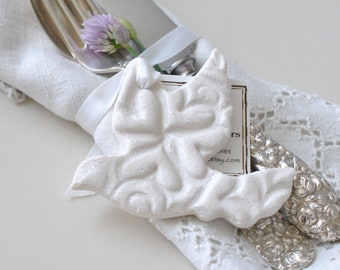 Imprinted Salt Dough Dove Wedding or Shower Favors / Ornaments