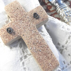 Communion or Easter 10 pcs Cinnamon Cross Baptism Favors Salt Dough Napkin Rings Salt Dough Ornaments image 4