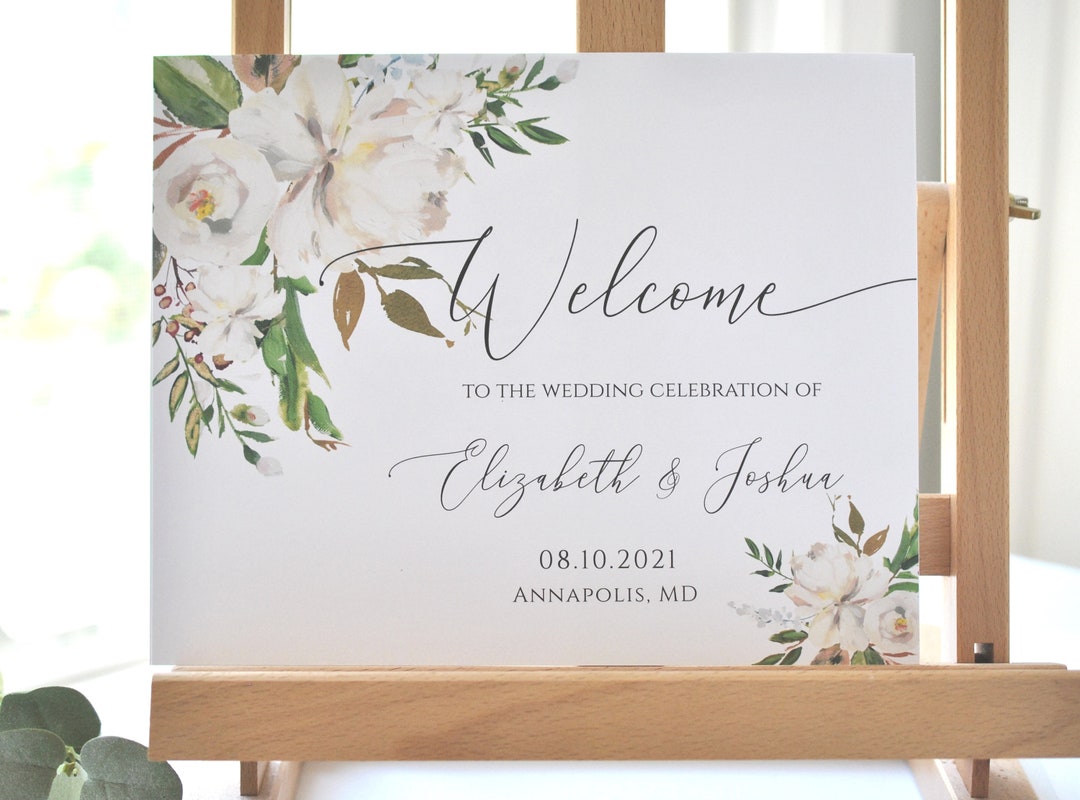 Editable Printable Wedding Welcome Sign Template DIY Instant Download ...