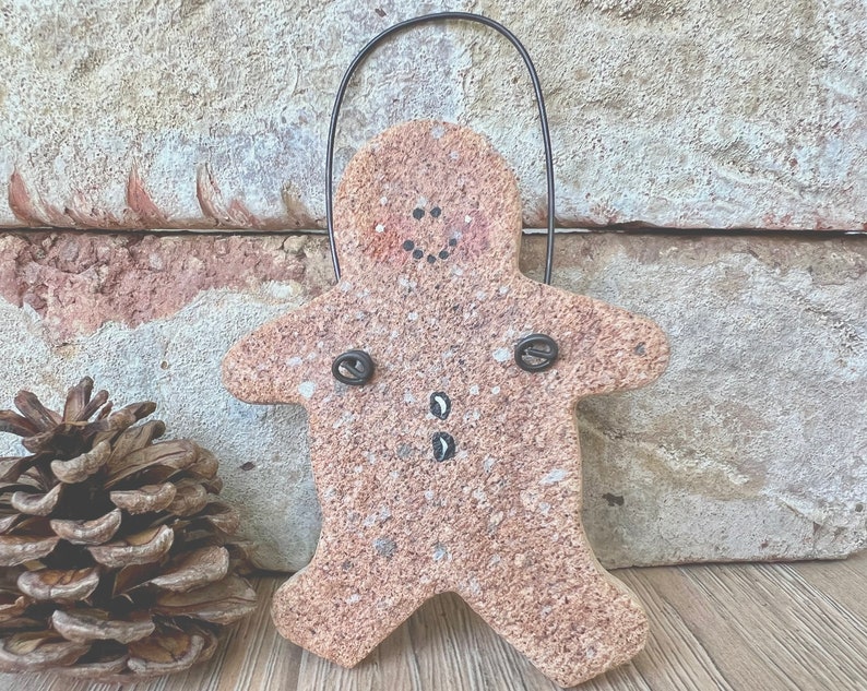 Specially Priced Classic Gingerbread Man Salt Dough Christmas Ornament image 1