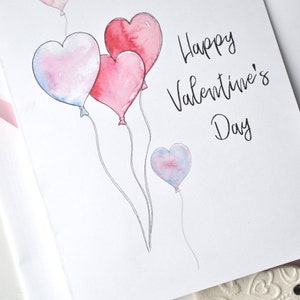 Printable Valentine's Day Watercolor Card Digital Template Printable, Corjl image 3