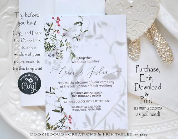 Editable Invitations Copy Paste Free Customizable Invitation Templates