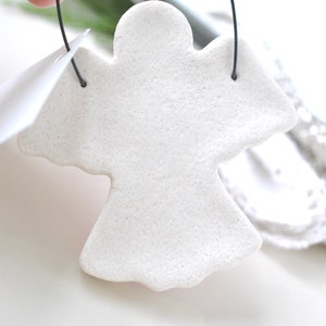 Boy or Girl Salt Dough Angel Personalized Favor Ornament for Communion or Baptism image 10