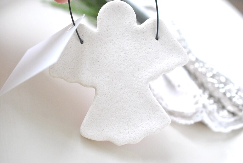 Boy or Girl Salt Dough Angel Personalized Favor Ornament for Communion or Baptism image 10