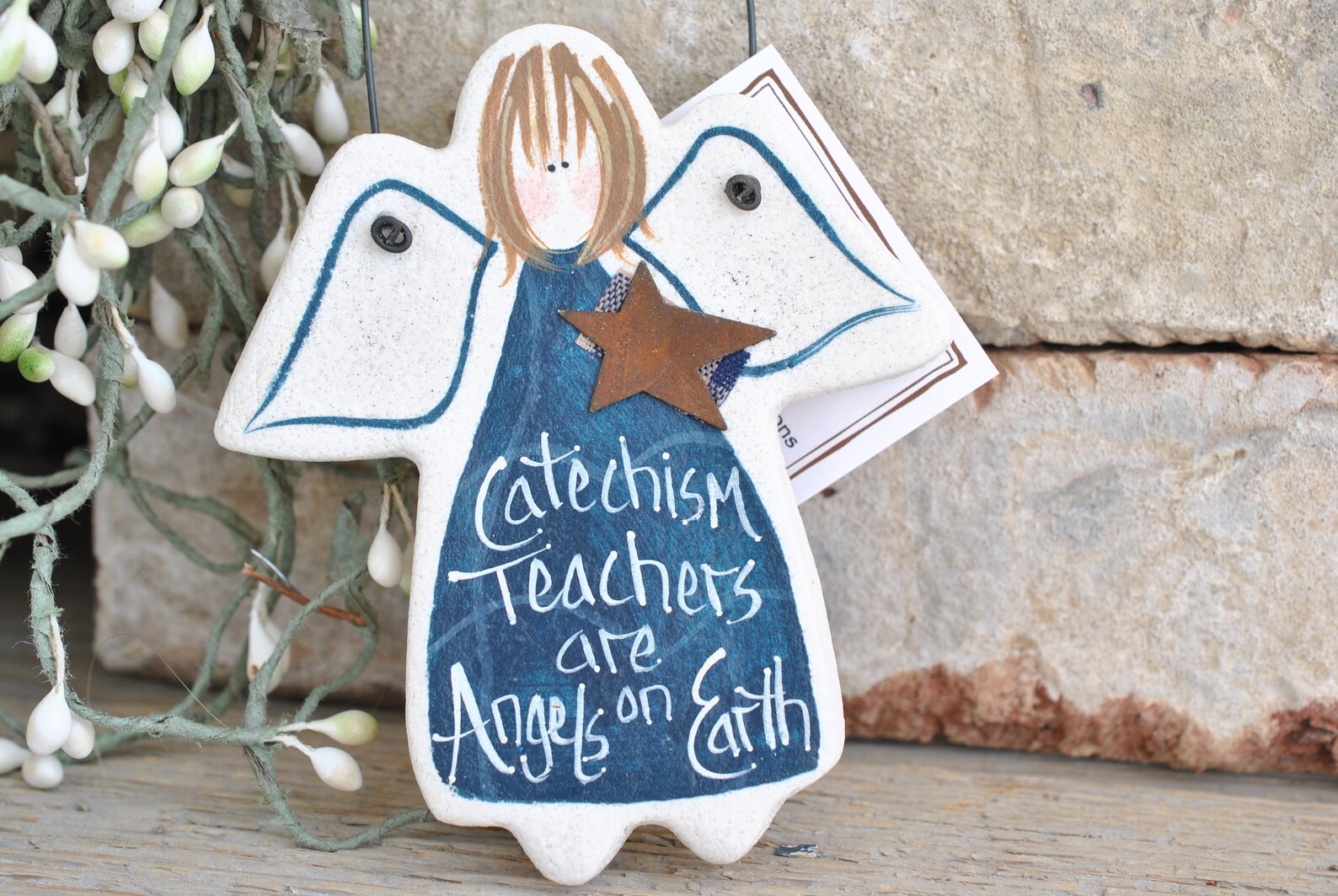 Catechism Teacher Gift Idea Salt Dough Angel Ornament / Etsy