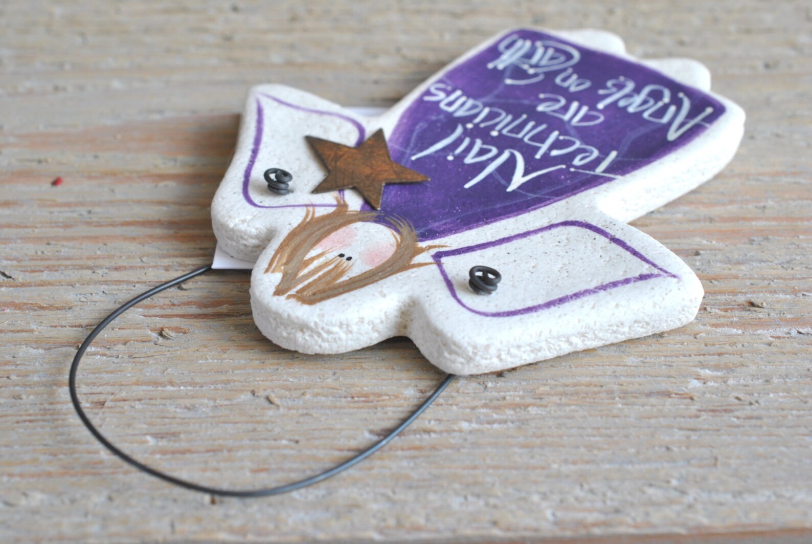 Nail Technician Birthday Christmas Gift Salt Dough Ornament / Etsy