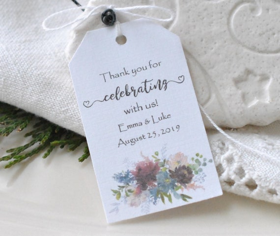 WEDDING FREE PLAIN // PERSONALISED GIFT TAGS FAVOUR BOX SAMPLE CHRISTENING