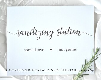 Sanitizing Station Printable 100% Editable Custom Sign  8x10 Template DIY Instant Download Editable Printable, Corjl A104