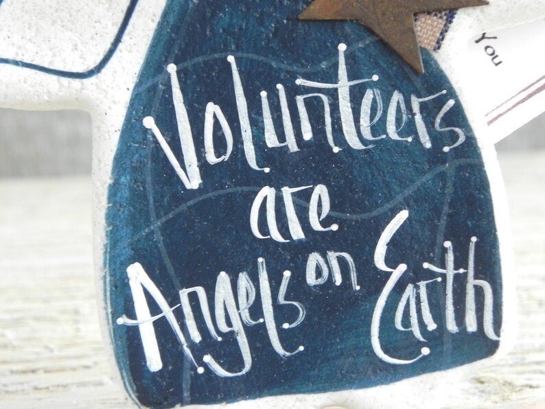 Volunteer Gift Angel Hanging Salt Dough Ornament Volunteer Appreciation Thank You Gift image 4