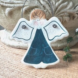Boy or Girl Salt Dough Angel Personalized Favor Ornament for Communion or Baptism image 2
