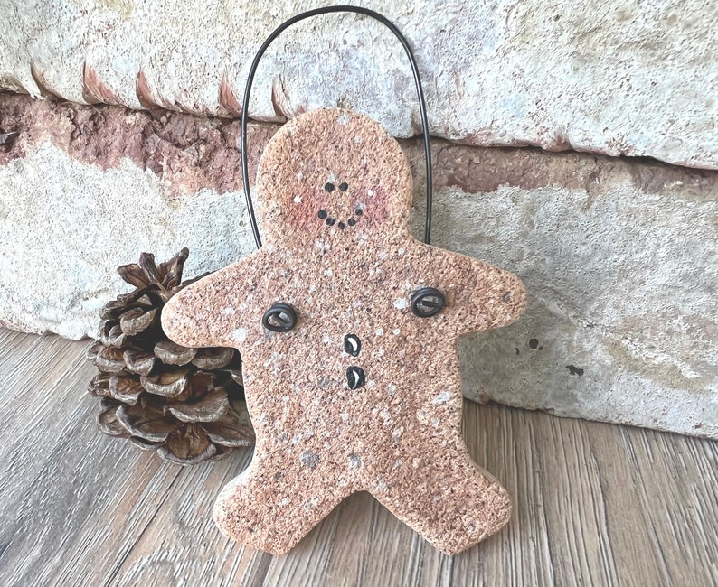 Specially Priced Classic Gingerbread Man Salt Dough Christmas Ornament image 3