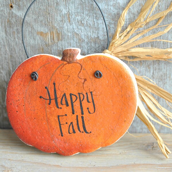 Fall Pumpkin Salt Dough Ornament