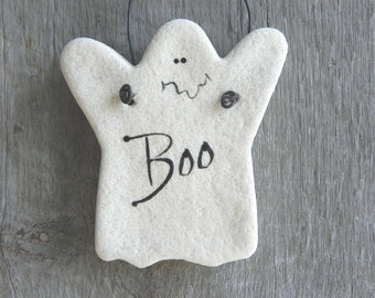 Ghost Salt Dough Ornament Halloween Party Favor  Napkin Rings