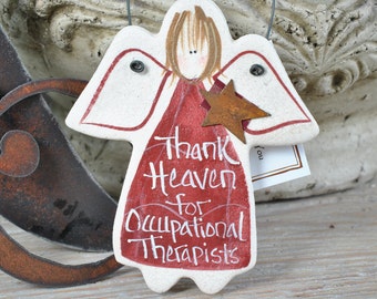 Occupational Therapist Salt Dough Christmas Ornament