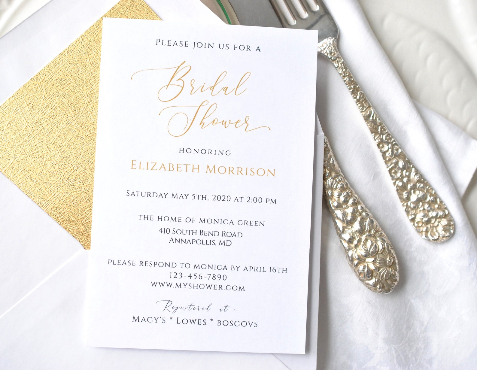 Minimalist Bridal Shower Invitation Template 4x6 Editable DIY | Etsy