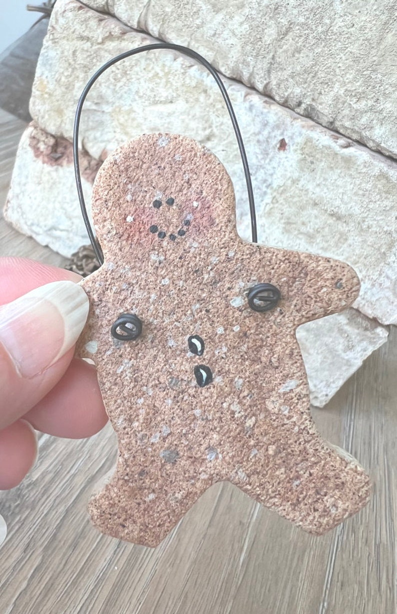 Specially Priced Classic Gingerbread Man Salt Dough Christmas Ornament image 2