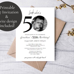 Printable Birthday Party Invitation Template 5x7 and Evite Included ...