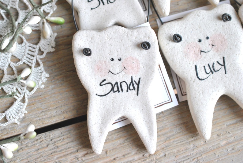 Dentist Office Tooth Ornaments Salt Dough Personalized Dental Hygienist Decoration Gift image 5