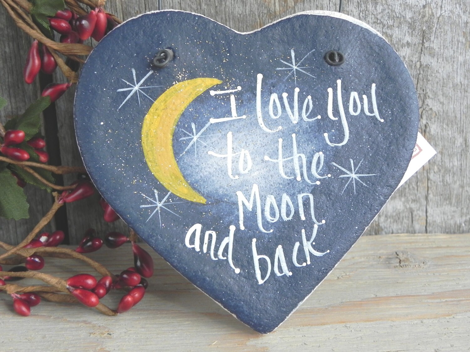 I Love You to the Moon and Back Salt Dough Heart Valentine's Day …