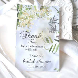 Shower Favor Tags Floral Sweet Pea Thank You Tags Personalized Hang Tags A115