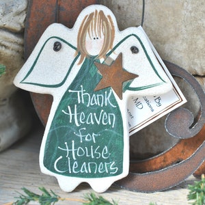 House Keeper / Housekeeper / House Cleaner Gift Salt Dough Ornament / Birthday / Xmas