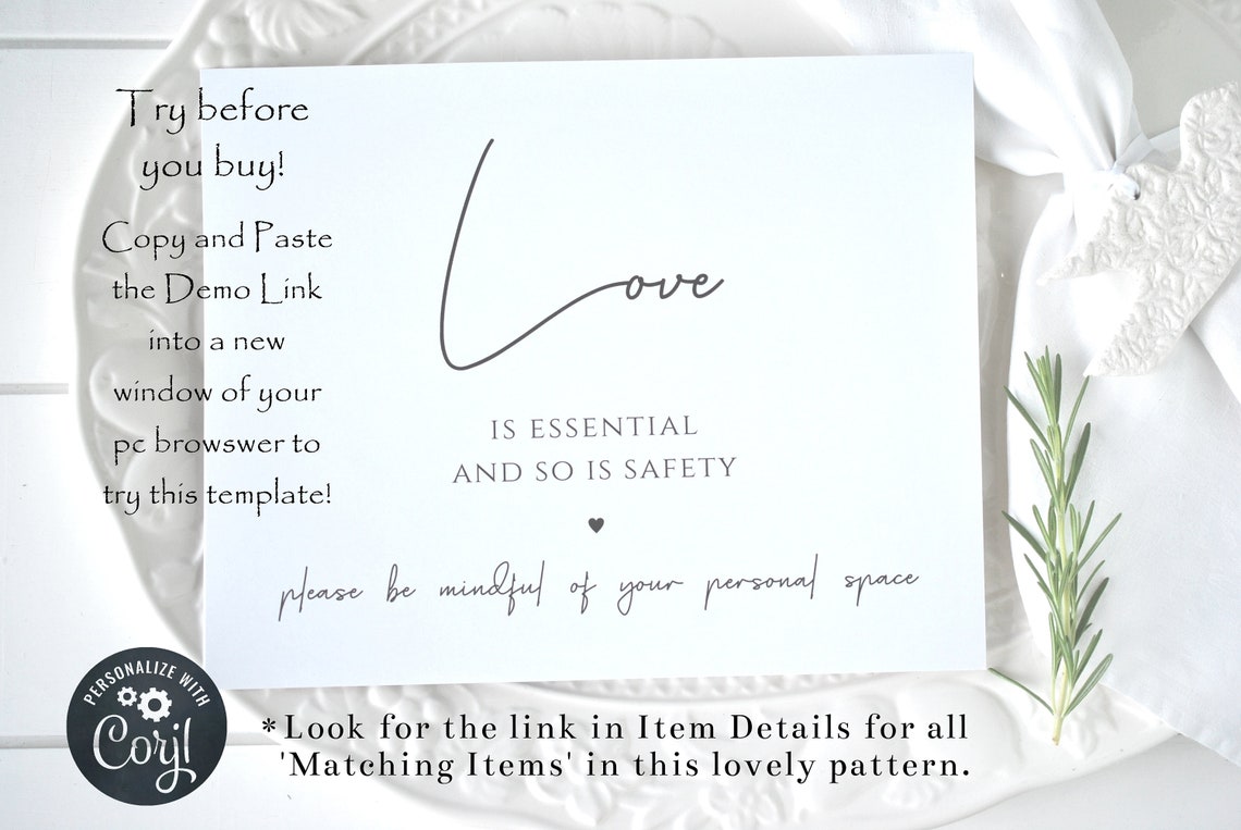 Minimalist Printable 100% Editable Custom Sign 8x10 Template - Etsy