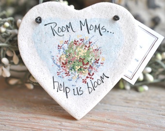 Mother's Day Room Mom Teacher Helper Gift Salt Dough Ornament / Teacher Assistant Appreciation Gift